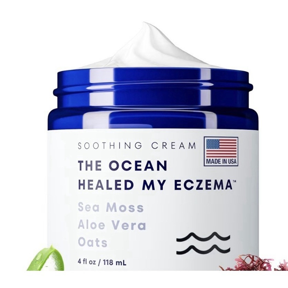 The Ocean Healed My Eczema Seamoss Aloe Vera Oat Skin Relief Cream 4 Oz Exp 9/28